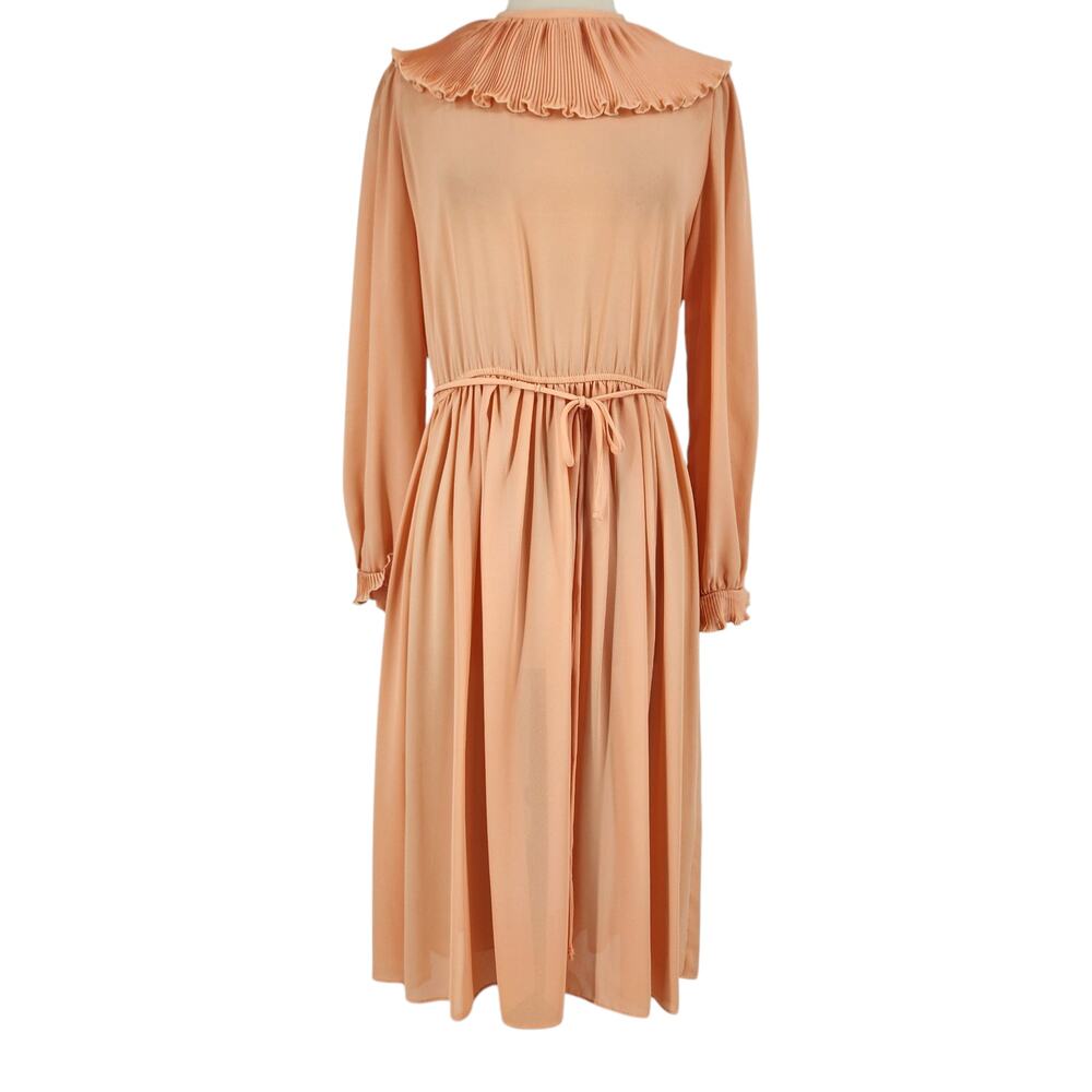 Vintage 70s Chiffon Midi Dress